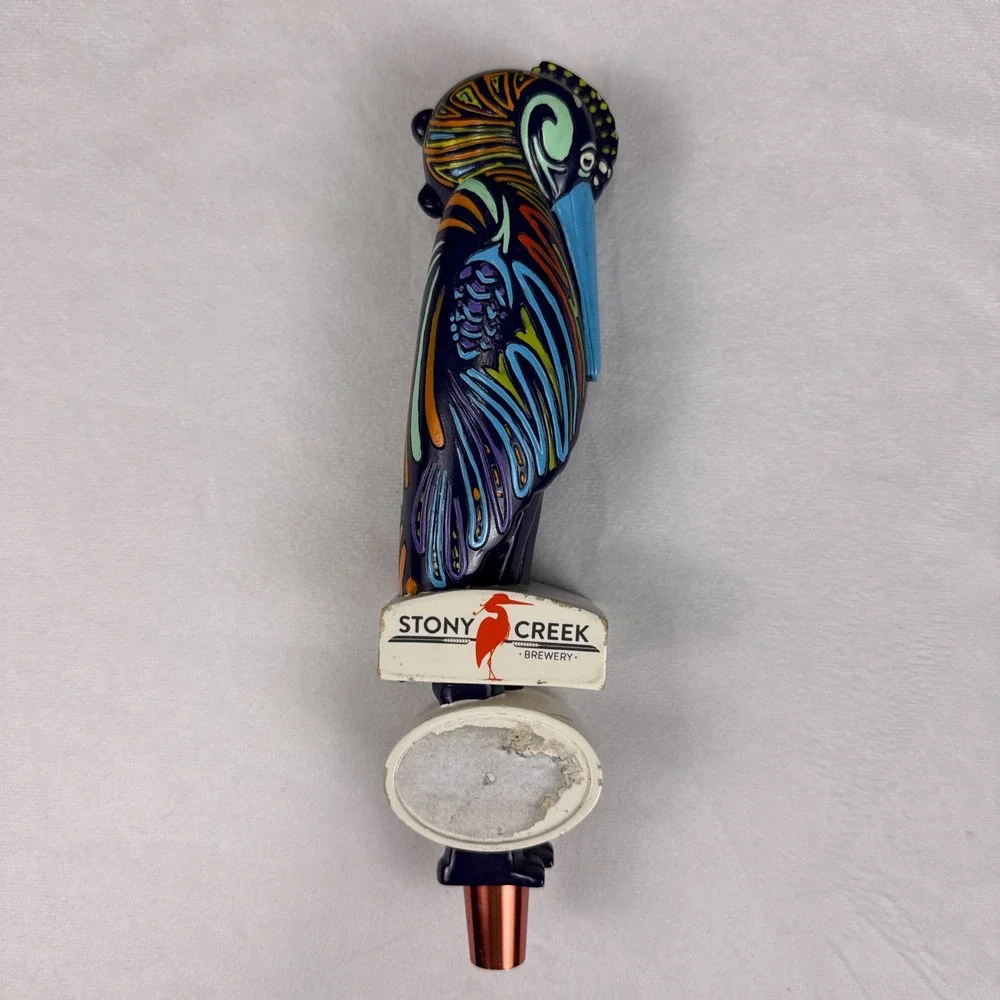Stony Creek Brewery Beer Tap Handle Colorful Figural Bird Design 11.5 Inch